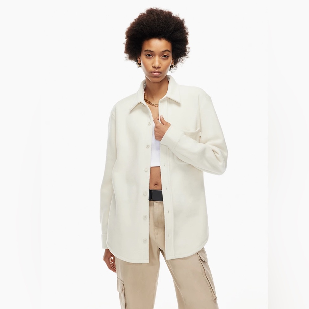 Aritzia TNA Polar Button Up Fleece Shirt Jacket